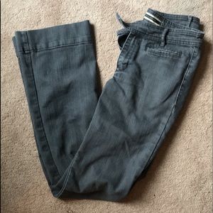 Grey jeans, flare bottom